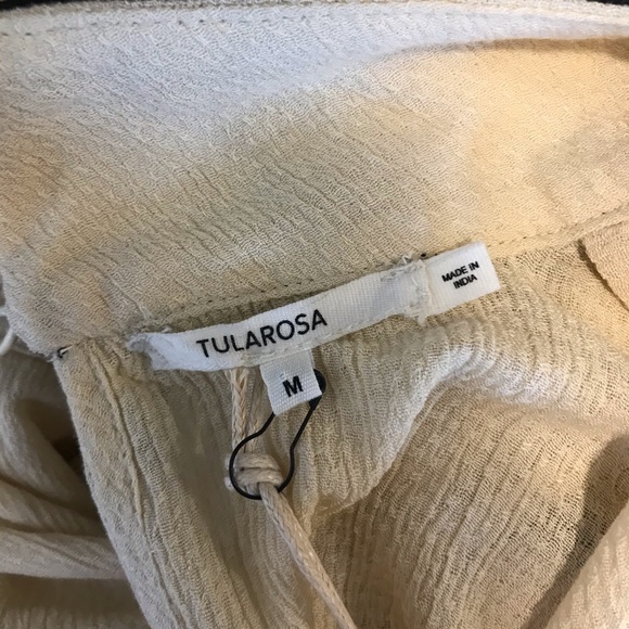 SOLD||Tularosa Revolve Carmen Blouse Boho Cream M - Picture 8 of 11